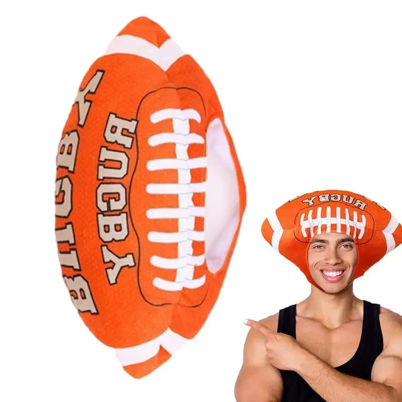 

Rugby Football Hat Dress UpCostume Headware Multifunctional Soft&Comfortable Roleplay Costume For Sport Themed PartyEvent Supply