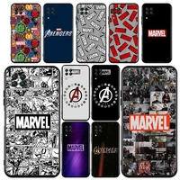 marvel logo avengers for huawei nova 2i 3 3i 5t 6 7 7i 8 8i 9 pro mate 10 20 40 lite pro black luxury silicone soft phone case