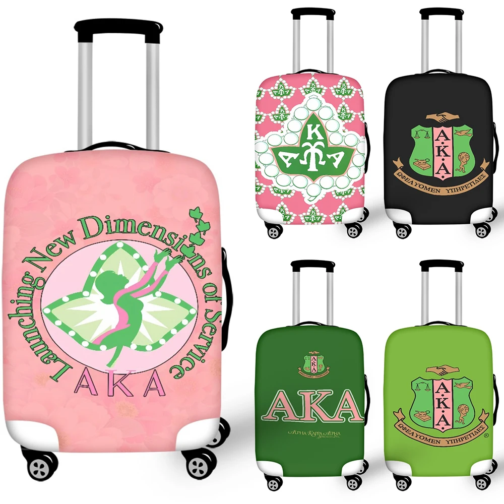 

FORUDESIGNS Alpha Kappa Alpha Travel Suitcase Protector for Women Girl Elastic Protective Washable 18-32 Inch Luggage Cover Gift