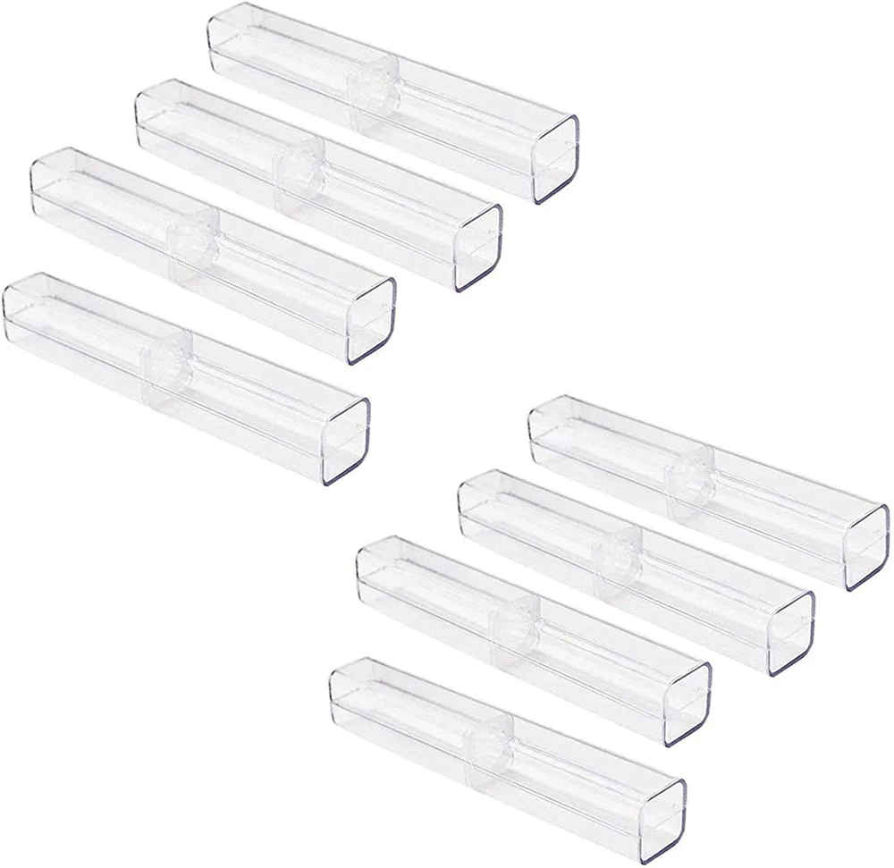 100Pcs/Lot Plastic Transparent Promotional Gift Pen Boxes Empty Clear Storage Pencil Case For Students School Office Supplies