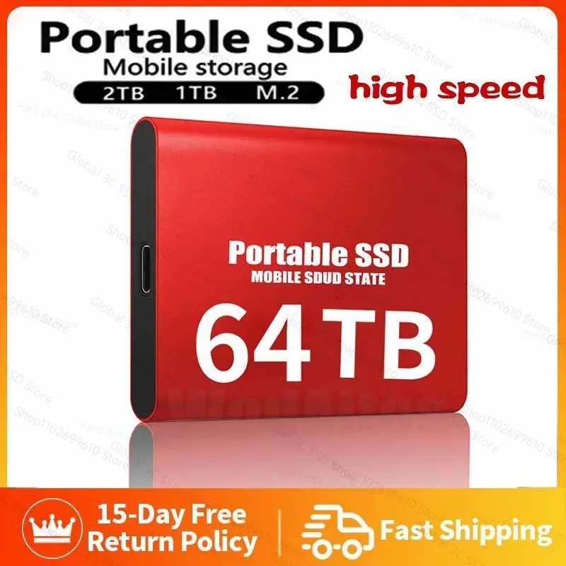 

Original Portable External Hard Drive Disks USB 3.1 2TB 8TB 128TB SSD Solid State Drives For PC Laptop Computer Storage Device