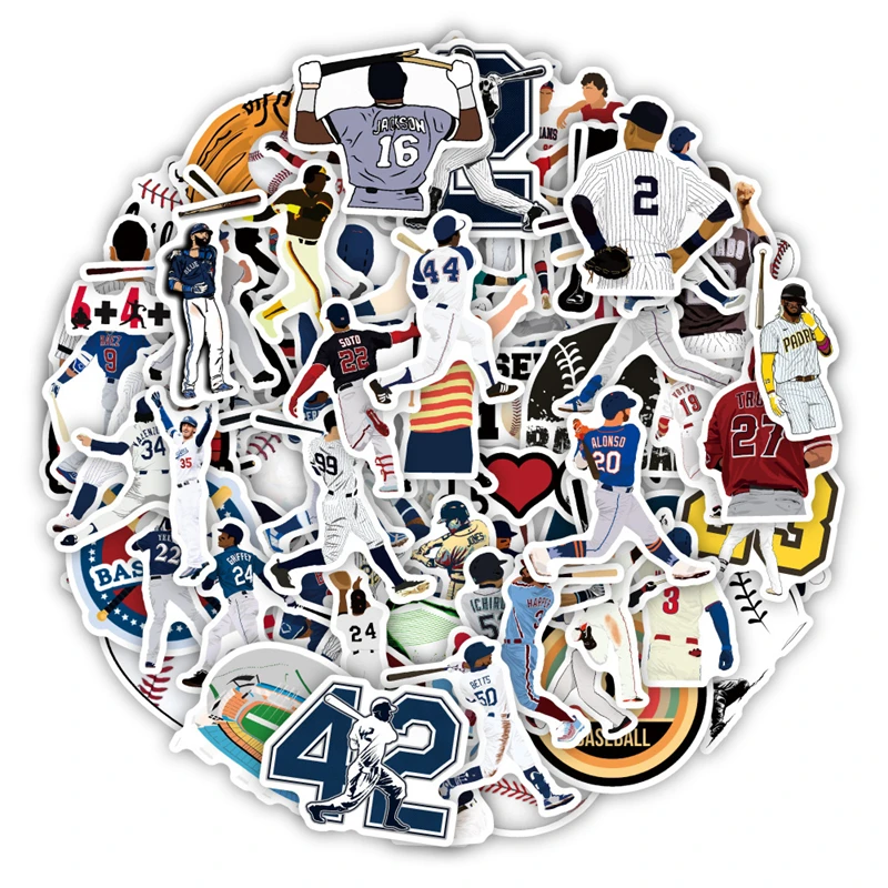 

Cartoon Kawaii Baseball Player Sports Stickers for Laptop Suitcase Stationery Waterproof Decals Album Kids Toys Birthday Gifts