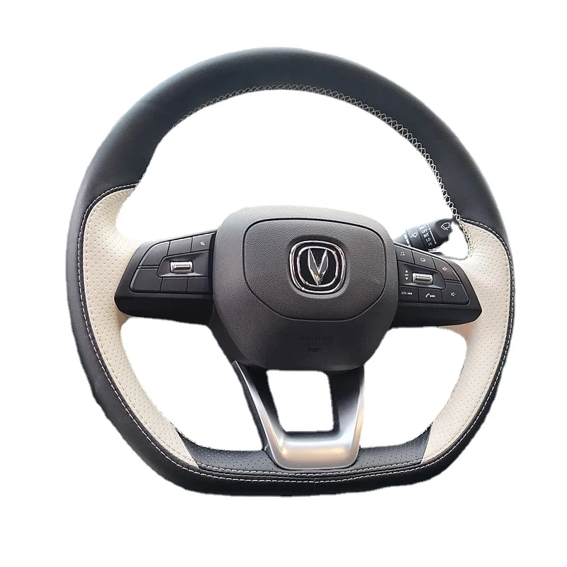 

Натуральная кожа для Changan CS85 Coupe CS75 CS55 Plus UNIV, Ручное шитье, защитные аксессуары для автомобиля, белые
