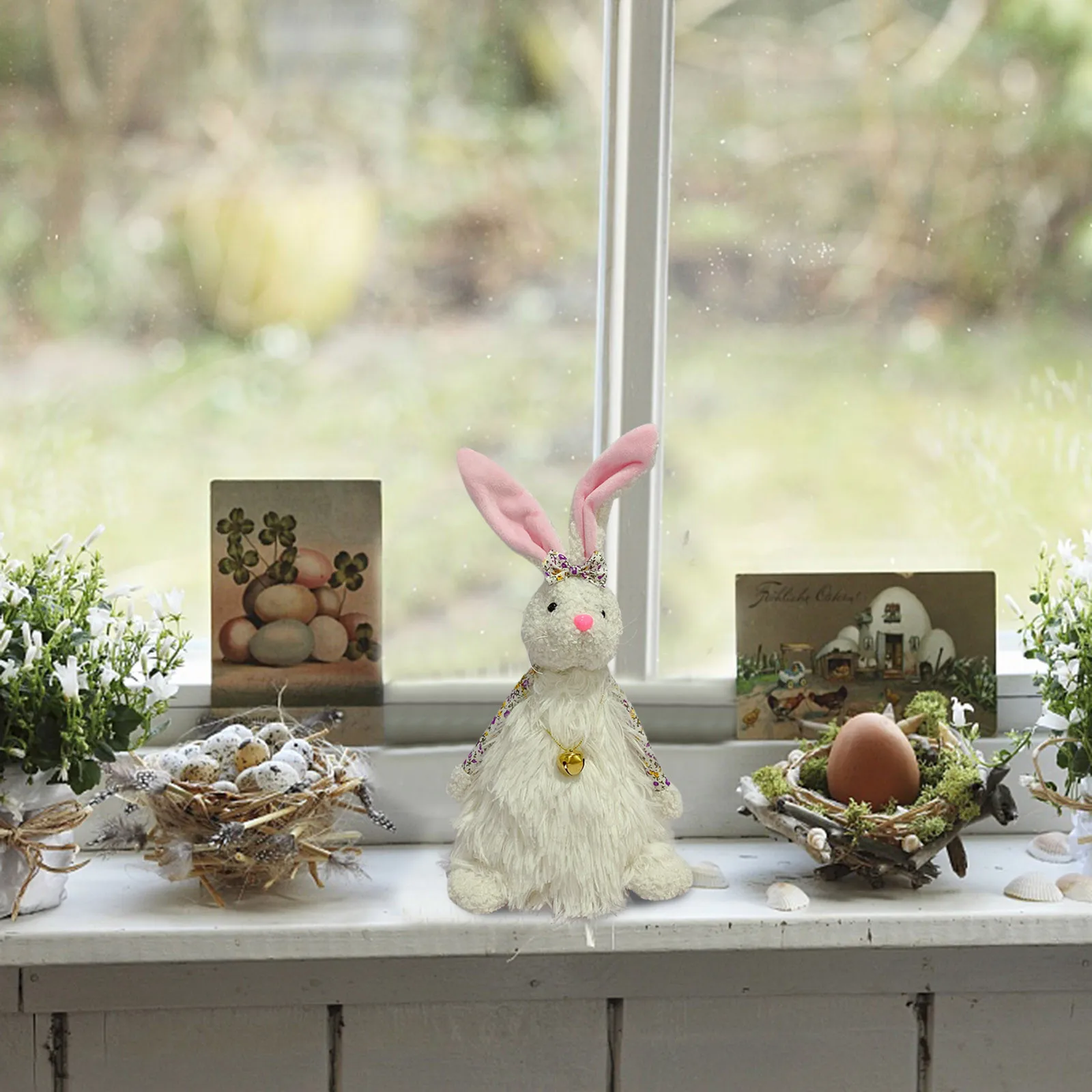 

2022 Easter Cute Luminous Rabbits Decorations Easter Party Home Garden Wedding Ornament Bunny Color Doll Decoration