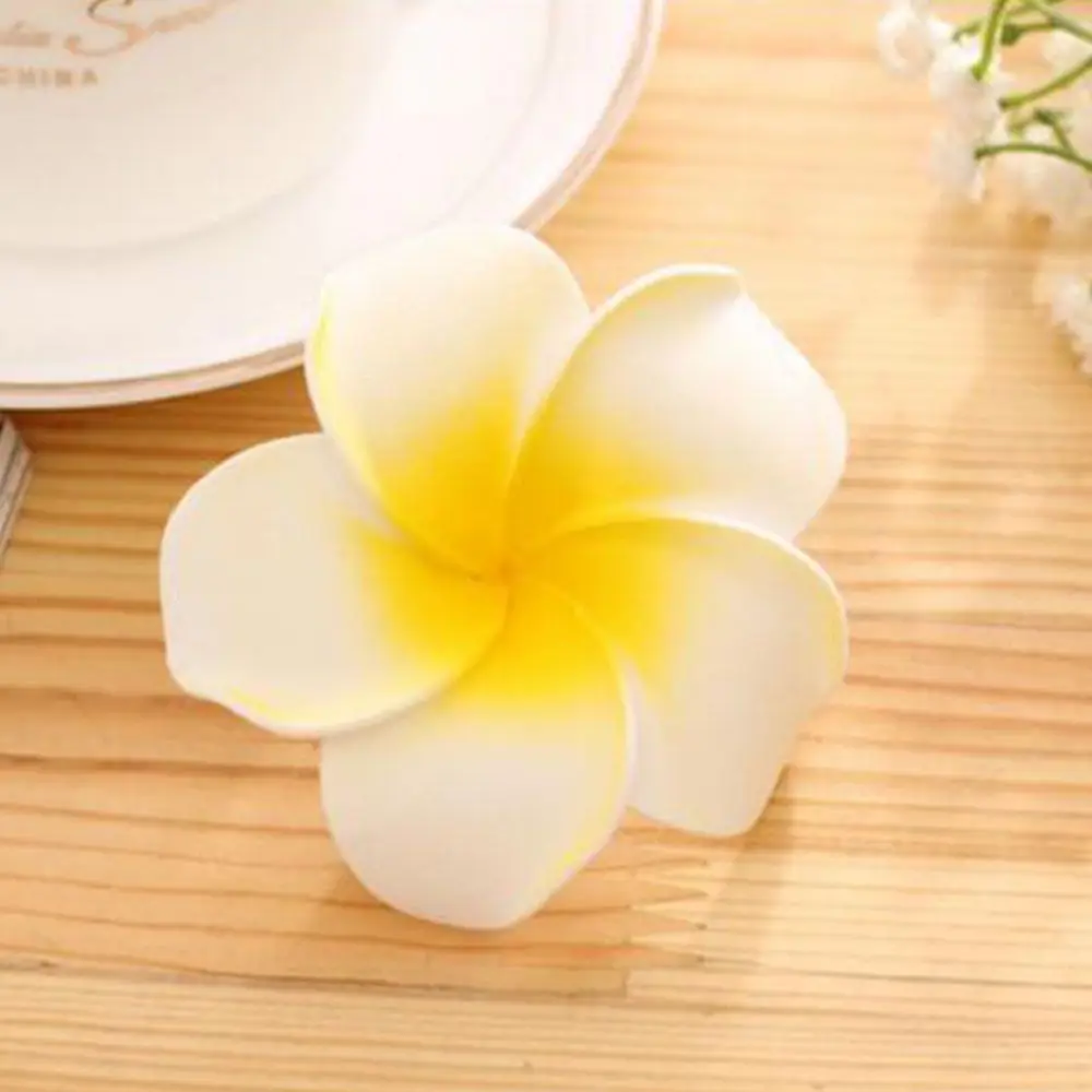 Новый аксессуар для волос из пены с цветком плюмерии девочек/женщин заколки