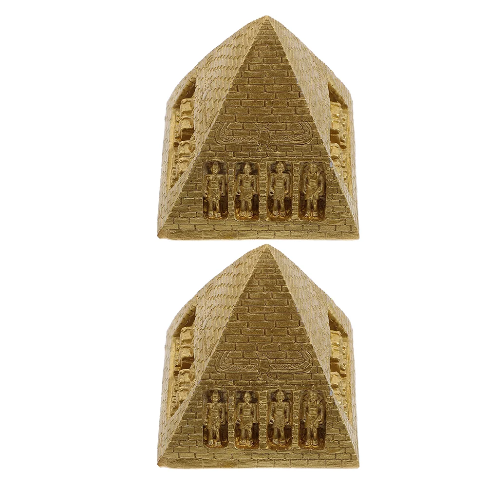 

Pyramid Egyptian Decoration Statue Ornaments Aquarium Obelisk Room Living Sculpture Men Interior Carfigurines Tutankhamun King