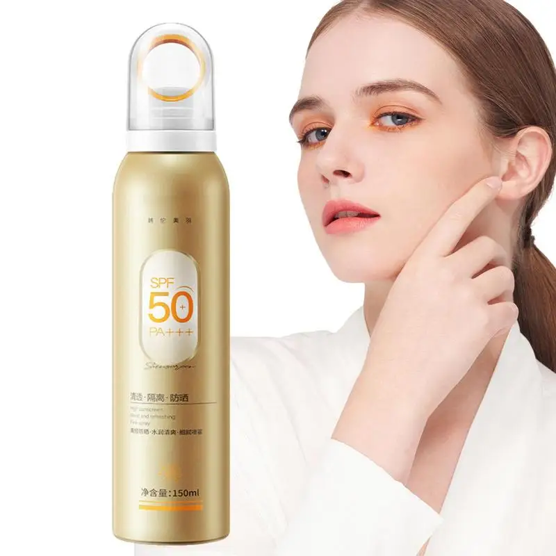 

Солнцезащитный экран для лица SPF50 PA +++ солнцезащитный спрей для ухода за кожей лица нежирный продукт для плавания пикника бассейна пляжа туризма