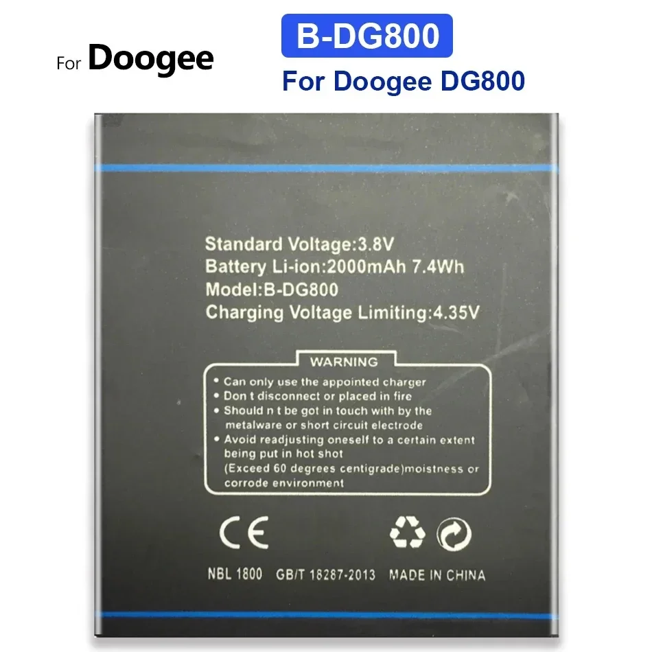 Аккумулятор мобильного телефона Doogee DG800 VALENCIA B-DG800 2000 мАч