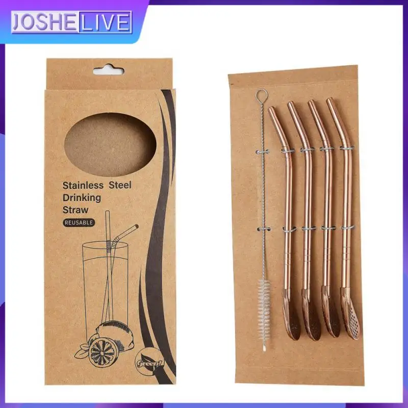 

Pipette Spoon Horse Reuse Gold-plated Creative Leaking Spoon Pipette Filter Spoon 304 Stainless Steel Straw Spoon Tea-strainer