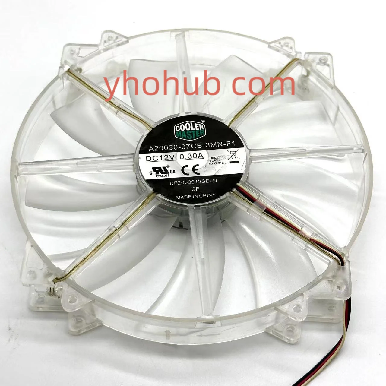 Охлаждающий MASTER A20030-07CB-3MN-F1 DC 12V 0.30A 200x200x30 мм, вентилятор охлаждения сервера