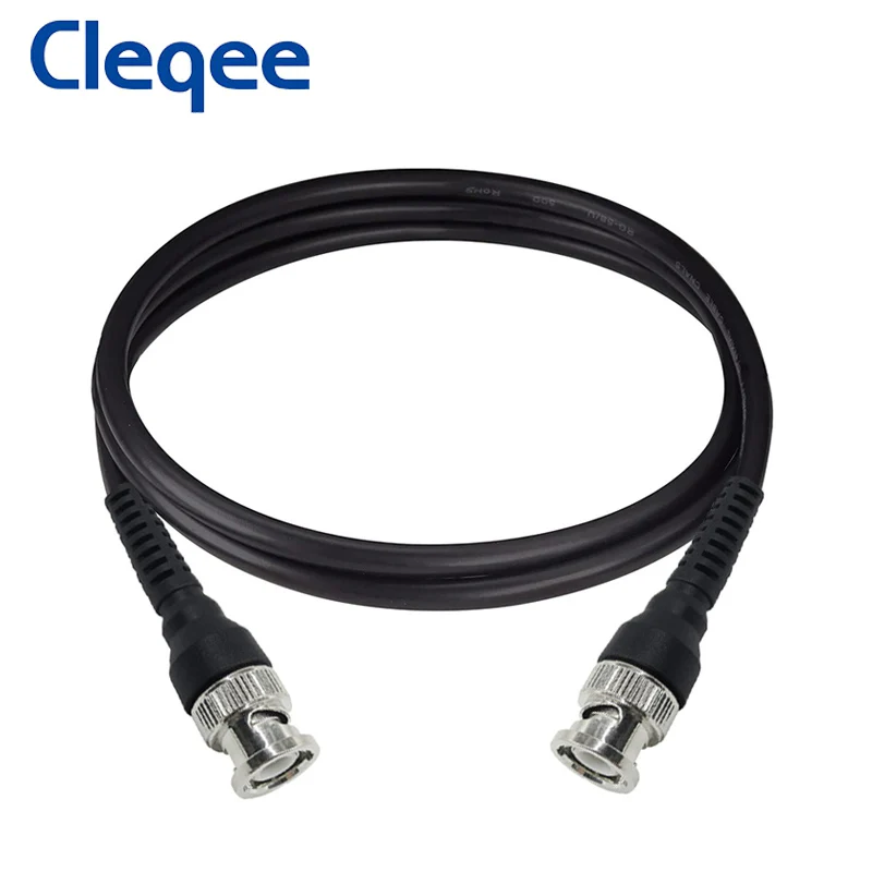 

Cleqee P1013 BNC Q9 Male Plug To BNC Q9 Male Plug Oscilloscope Test Probe Cable Lead 100CM BNC-BNC