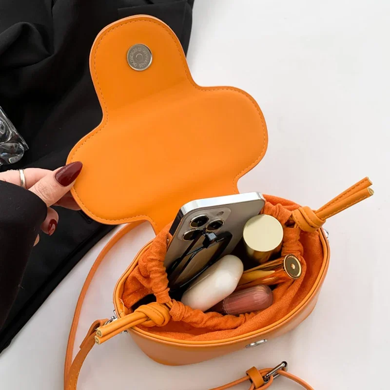 Женская Мини-сумка На Плечо Клатч Из Искусственной Кожи Синий Оранжевый