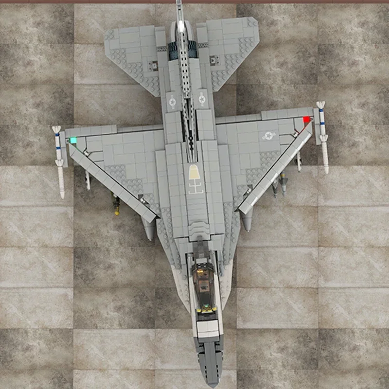MOC Строительные Кирпичи F-16 1480 деталей