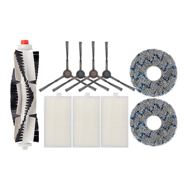 

1Set For Midea W11 Rolling Brush Side Brushes Strainer Rag Household Cleaning Tool Kits Parts Robot Vacuum Cleaner Accessories