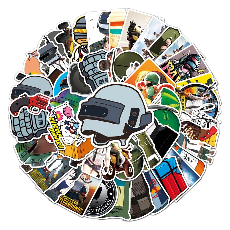 Мультяшные Аниме игры PUBG наклейки водонепроницаемый СКЕЙТБОРД гитара Чемодан