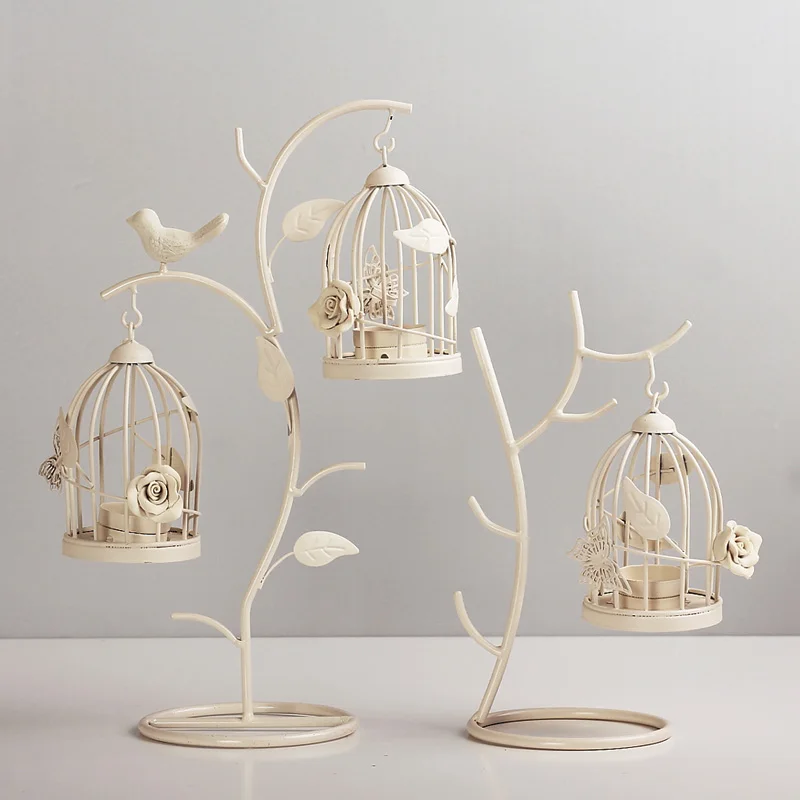 

Европейский стиль, железный подсвечник в виде птичьей клетки, креативный подсвечник, романтический свадебный Декор для дома, подсвечники, фонарики