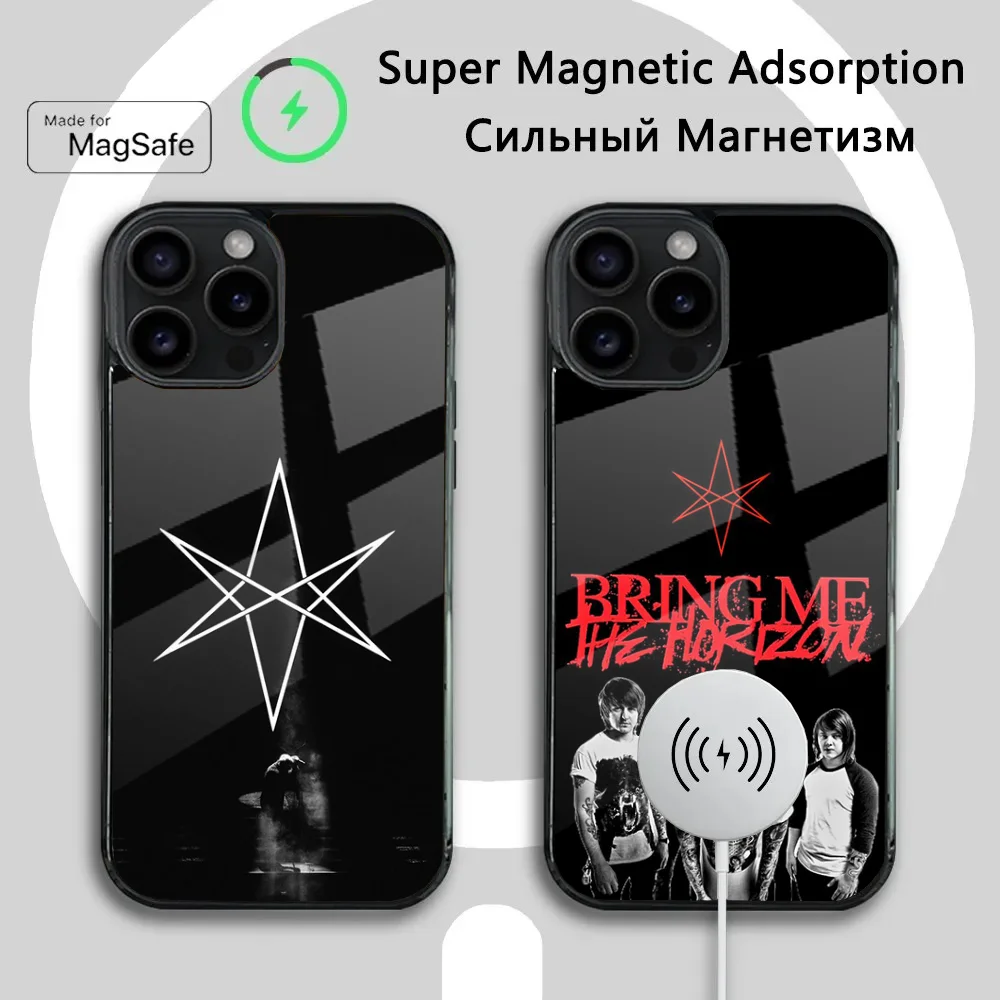 Чехол для телефона Bring Me The H-Horizons BMTH iPhone 16 14 13 12 11 Plus Pro Max Mini Magsafe с магнитной