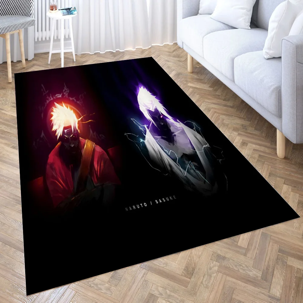 

Narut vs Sasuke Area Rug for Living Room Floor Mat Carpet for Bedroom Bedside Entrance Doormat Anti-slip Home Decor