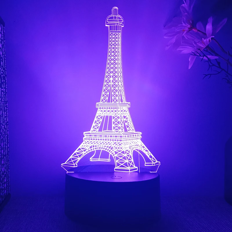 

Эйфелева башня Париж, Франция, 3d светодиодный ночсветильник для спальни, Лавовая Лампа, декор детской комнаты, подарок на день рождения для ...