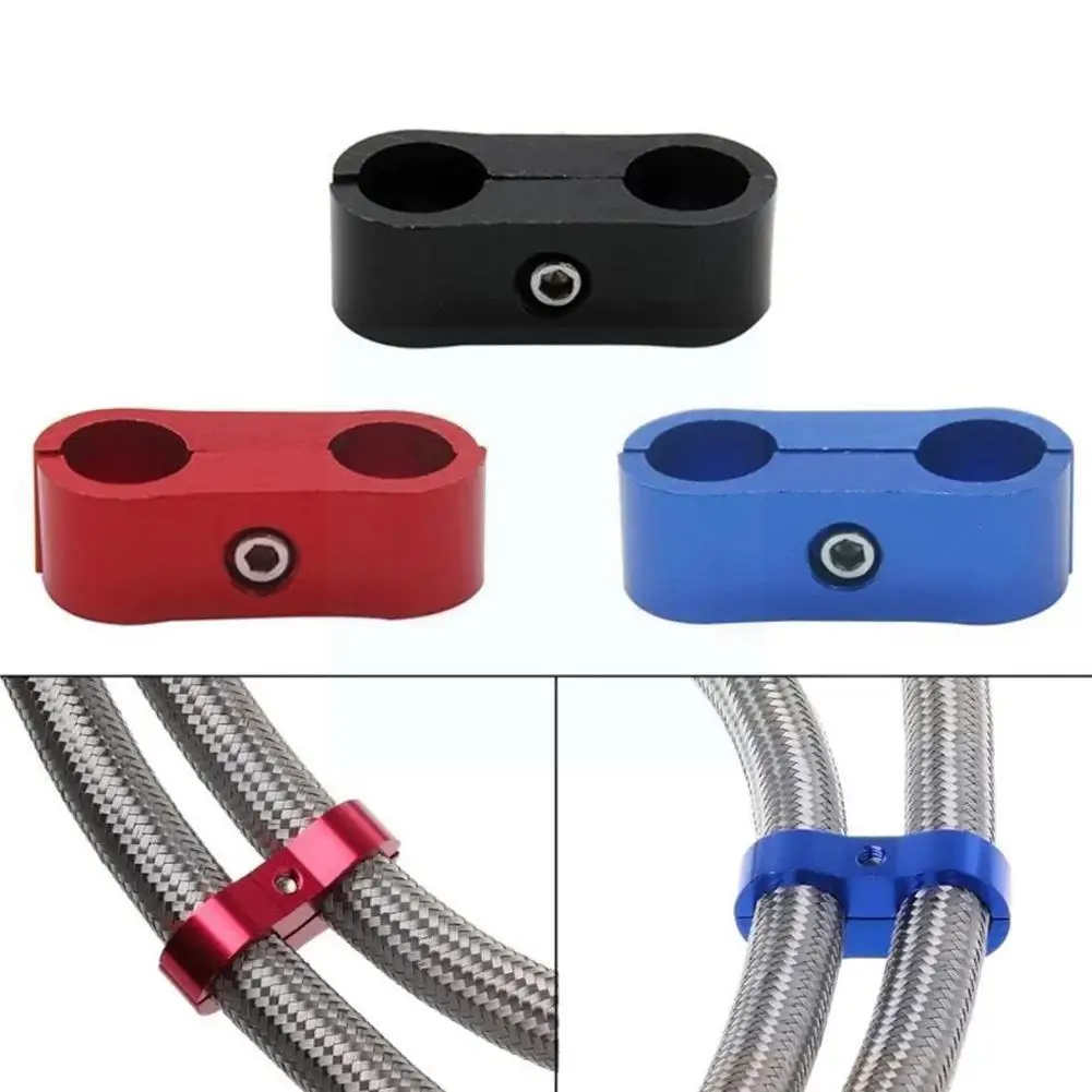 

1PC CAR Universal AN4 AN6 AN8 AN10 AN12 Billet Oil Aluminum Tube Divider Water Seprator Line Clamp Separator Fuel Hose J6Y4
