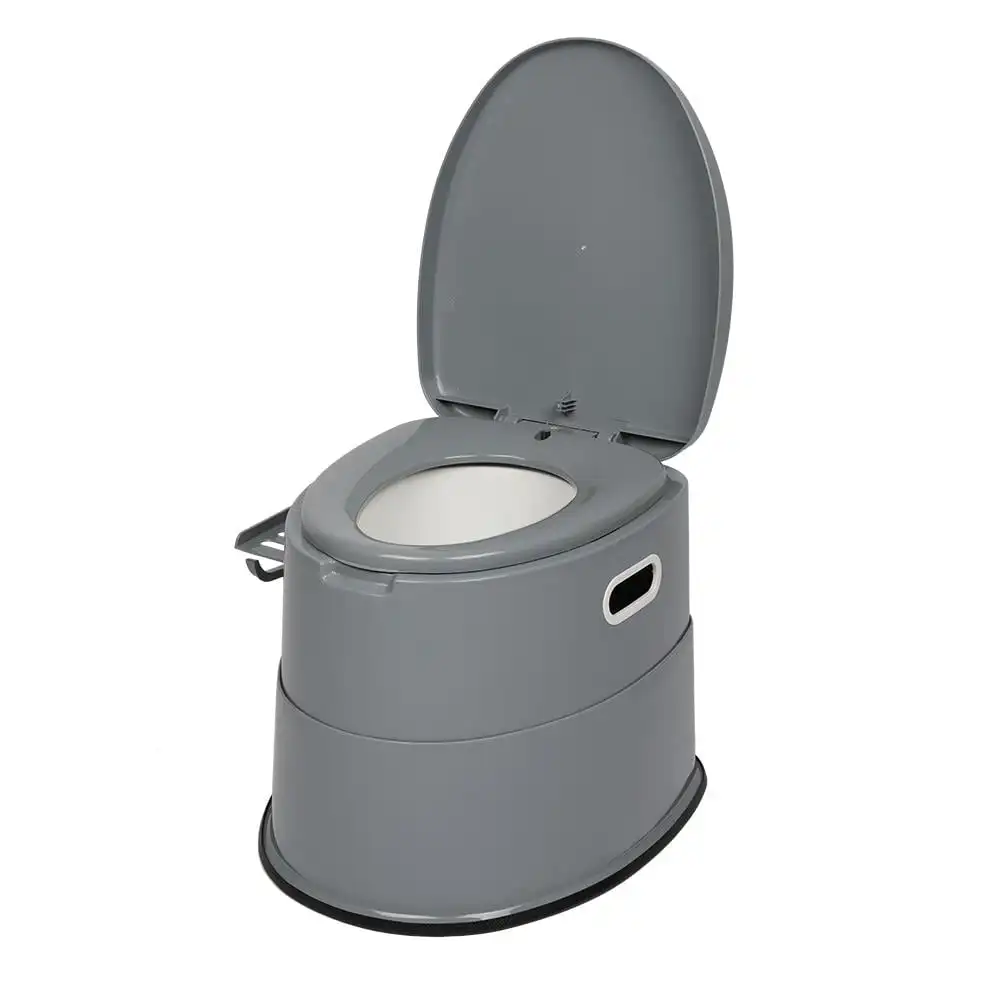 

Folding Portable Travel Toilet, Lightweight Indoor Outdoor Commode, Grey