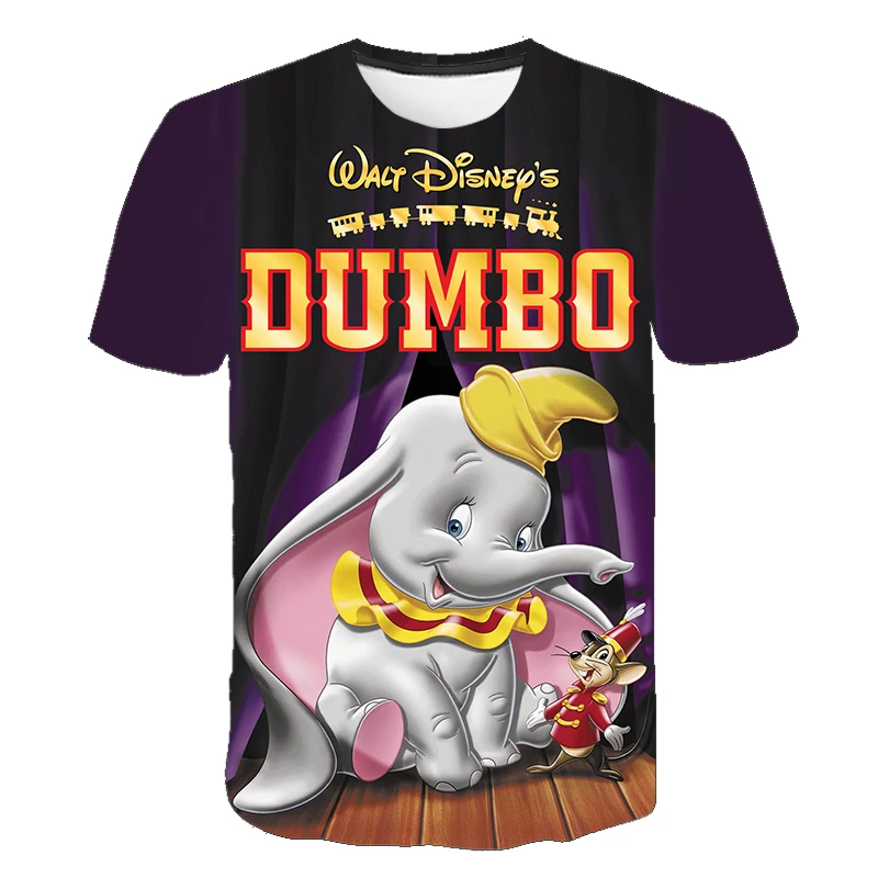 

Disney Dumbo Kids Anime 3D Print T-shirts Boys Girls Casual Clothes Children Short Sleeve Tshirts Fashion Cartoon Movie Tops Tee