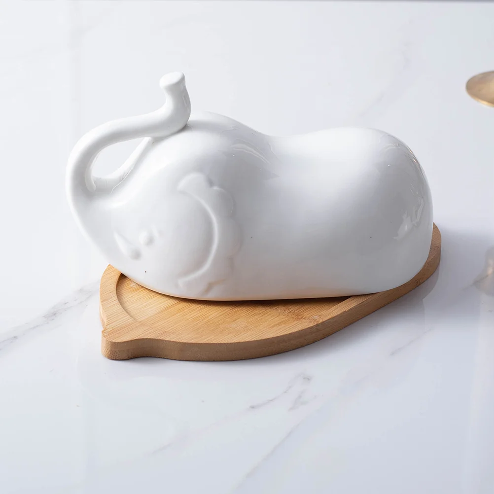 

Butter Dish Ceramic Container Keeper Platelid Box Holder Tray French Bowl Porcelain Covered Plates Dinner Vintage Wooden Cheese