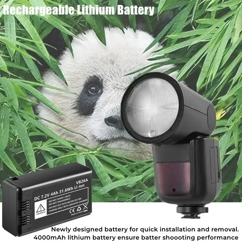 Аккумулятор Li-Ion 7.2V VB26A VB26B для фотосветильников серии V1, круглой формы, совместимый с V1S V1C V1N V1F V1O V (art.: 3920da45b02eb) - 3920da45b02eb