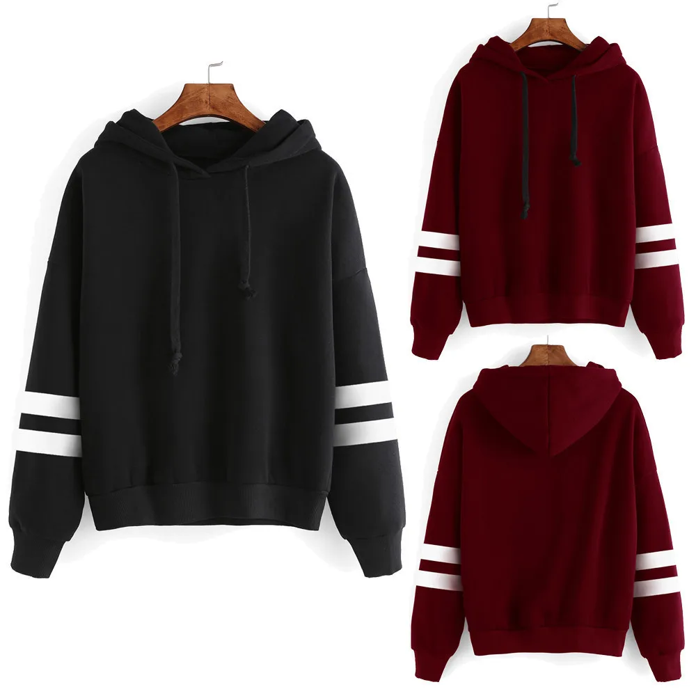 

2023 Men's Autumn New Hooded Loose Long Sleeves Striped Sweater