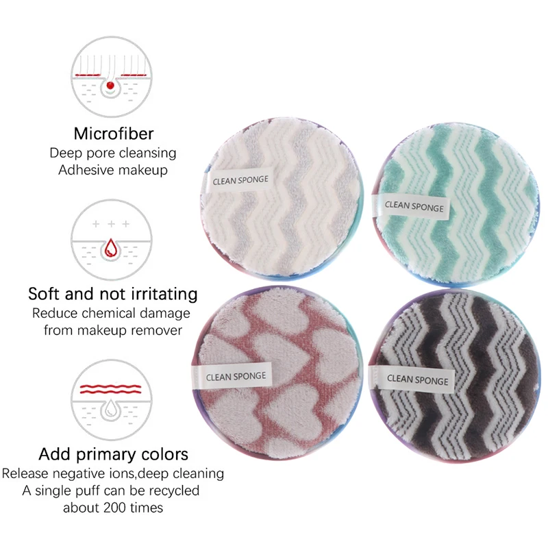 

Многоразовое полотенце для снятия макияжа, полотенце для очищения лица, губка для очищения макияжа из микрофибры, двухслойные чистящие сал...