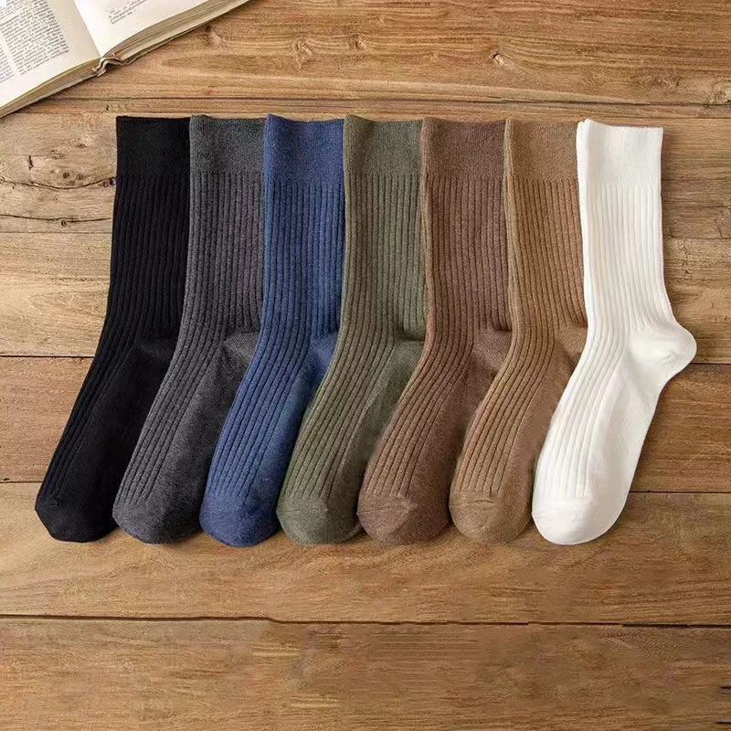 

Men Stocking Solid Color Simple Mid-Tube Four Seasons Men's Socks Casual Socks