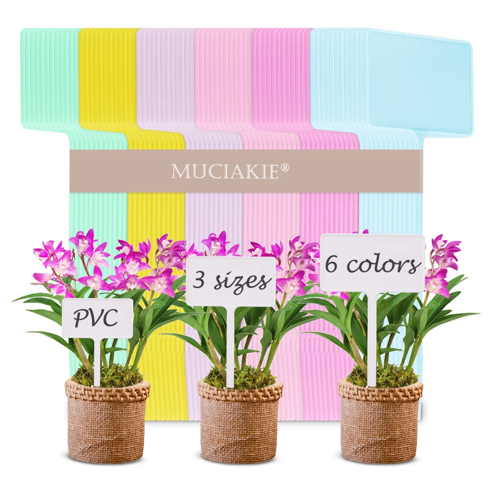 6-24PCS 117MM 147MM 175MM Tall Reusable Plant Labels Marker Flower Tag Nursery Garden Plastic Stake Durable Nursery Herbs Potted