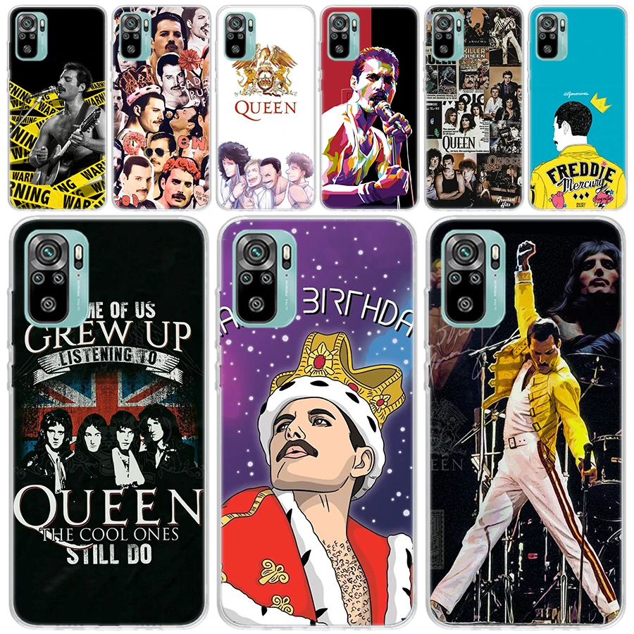 Чехол для телефона Rock Fun Freddie Mercury Queen чехол Xiaomi Redmi Note 10 10S 11 Pro Max 11S 11T 11E 9 9T 5G 9S 8 8T 7 6 5 5A