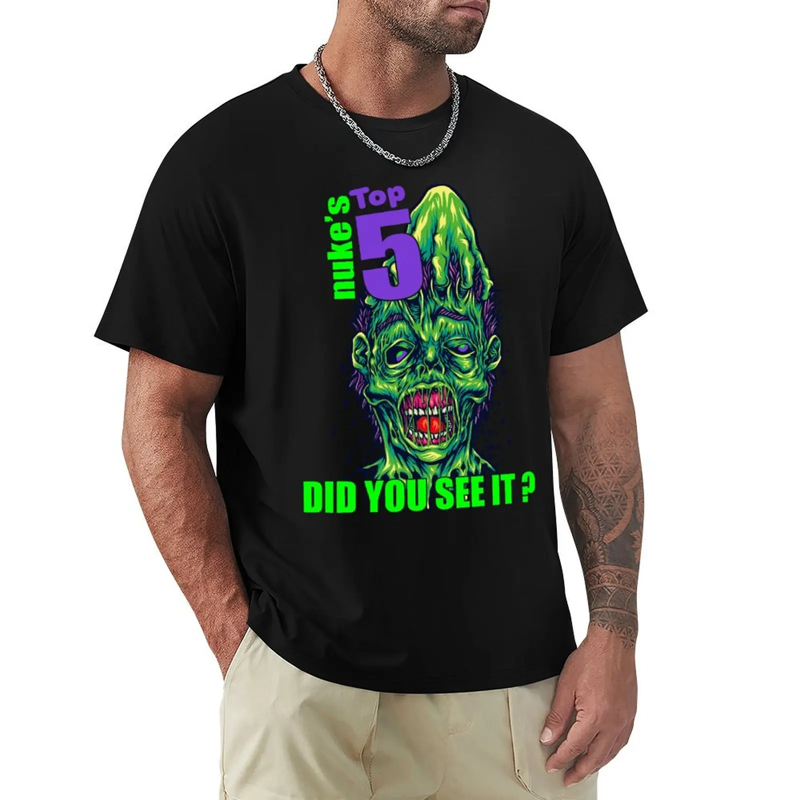 Фото Футболка Nukestop5 Merch Nukes top 5 Did You See It, дышащая, для тренировок, с коротким рукавом №1