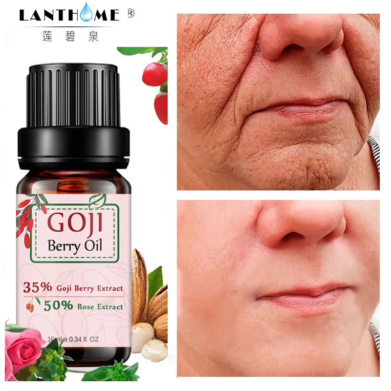 

Rose Remove Wrinkles Face Essential Oil Serum Anti Aging Firming Moisturizing Essence Gojy Berry Fade Fine Line Tender Skin Care