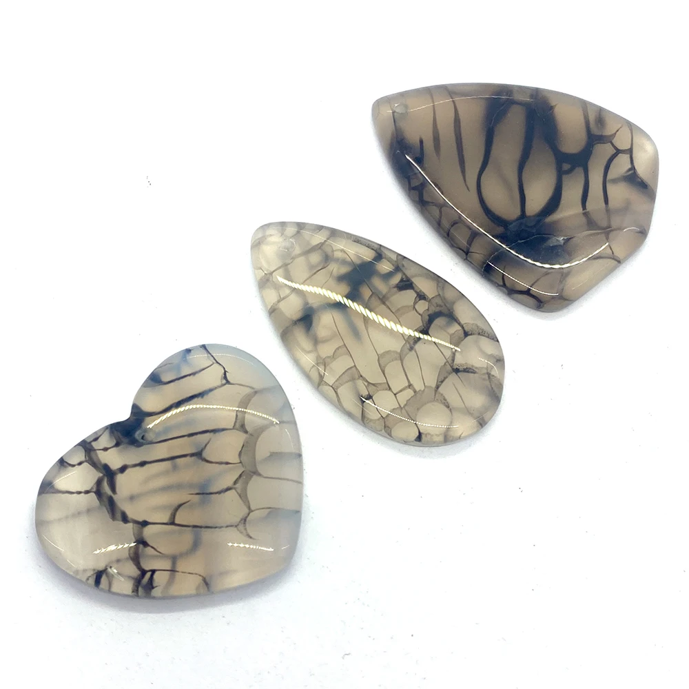 5 Pcs/bag Natural Stone Grey Agate Dragon Pattern Pendant Fashion Glamour Ladies for Jewelry Making Necklace Accessories Gift