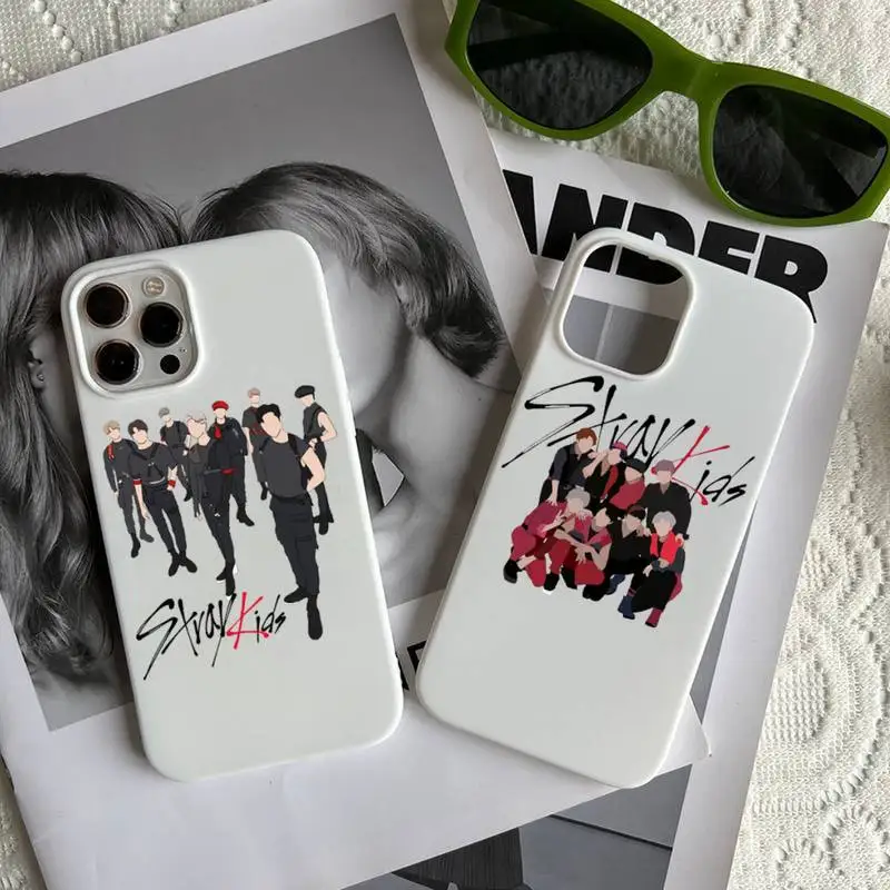 

Hot Kpop Stray Kids Phone Case Candy Color for iPhone 6 7 8 11 12 13 s mini pro X XS XR MAX Plus
