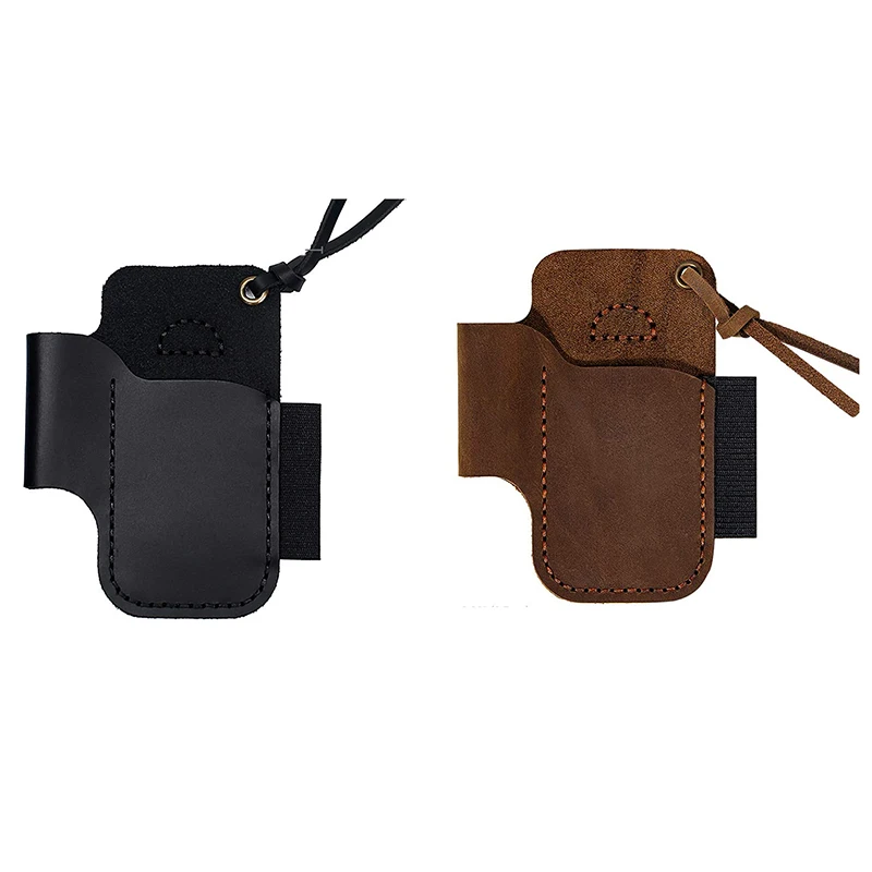 

Handmade Leather Sheath Folding Knife Flashlight Holder EDC Tool