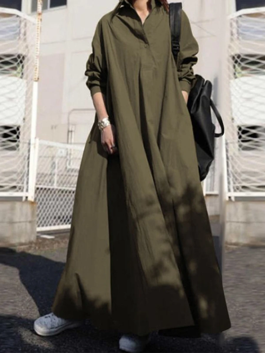 Турецкое мусульманское женское длинное платье, марокканский кафтан, однотонное макси платье, элегантный халат, Женская молитвенная одежда,...