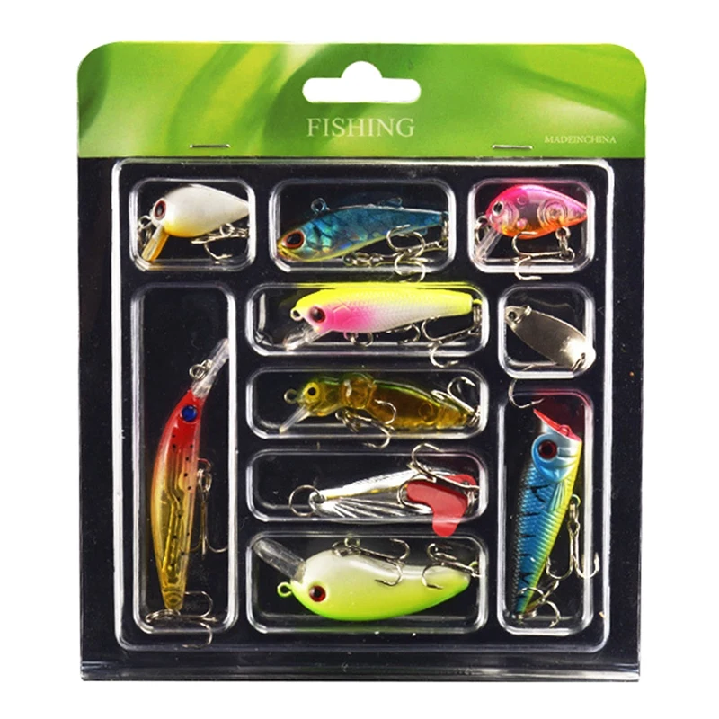 

Mini Lure Bait Set Mino VIB Sequins Bionic Bait Fake Lure Hard Bait Fishing Lure Mini Crankbait Fishing Lures Kits