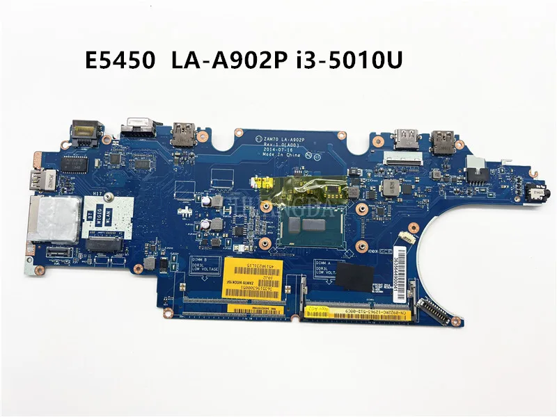 i3-5010U ZAM70 LA-A902P FOR dell latitude E5450 Laptop Motherboard CN-0JJ64Y JJ64Y Mainboard 100% tested
