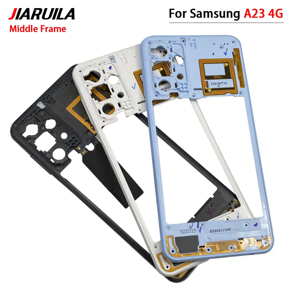 10 шт. новый корпус средней рамки с боковыми кнопками громкости для Samsung A23 4G A235F / 5G