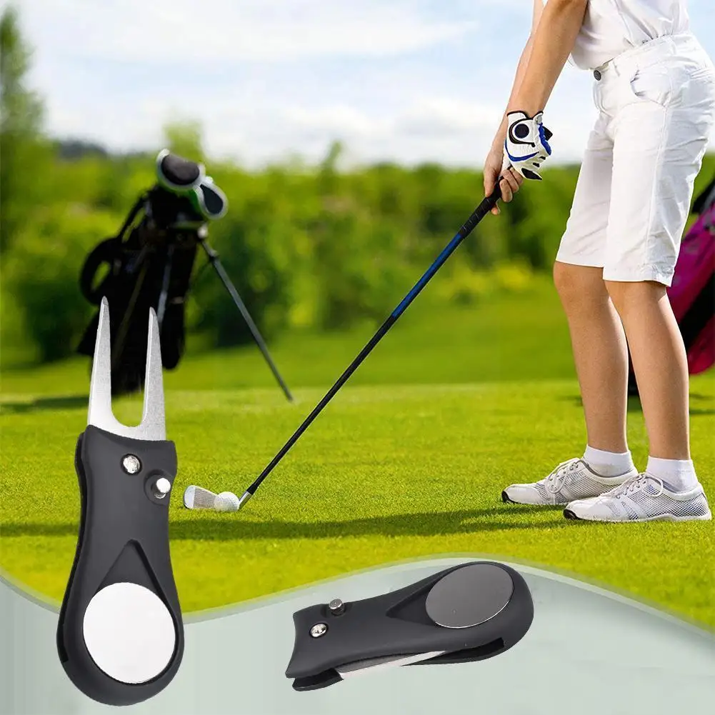 

1 Pcs Golf Repair Tool Pitch Groove Cleaner Pitchfork With Marker Golf Drop Golf Ship D1x2