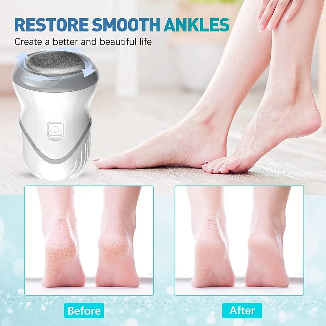 Portable Electric Callus and Dead Skin Remover USB Rechargeable Foot Care Sander Electronic Foot File Pedicure Tools