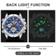 FOXBOX Men Watch Luxury Dual Display Stainless Steel Watch for Men Sport Waterproof Watches Mens Luminous Fashion Digital Clock Other Image