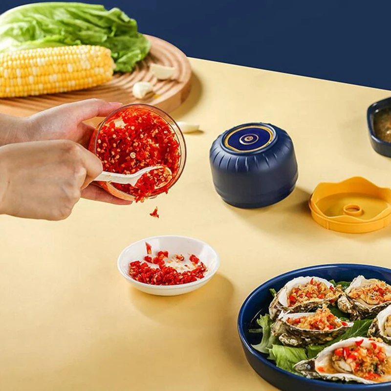 

Electric Garlic Food Vegetable Chopper Squeezer Meat Grinder Wireless Mini Crushed Garlic Masher Machine Kitchen Tool