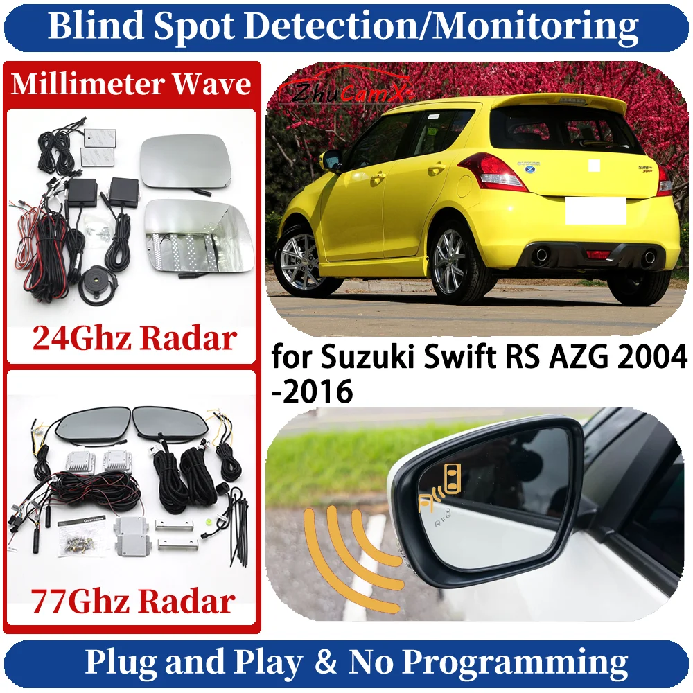 Фото Система мониторинга/обнаружения слепых зон для Suzuki Swift RS AZG 2004-2016: предупреждение о смене полосы движения ночью, безопасный помощник при перестроении №1