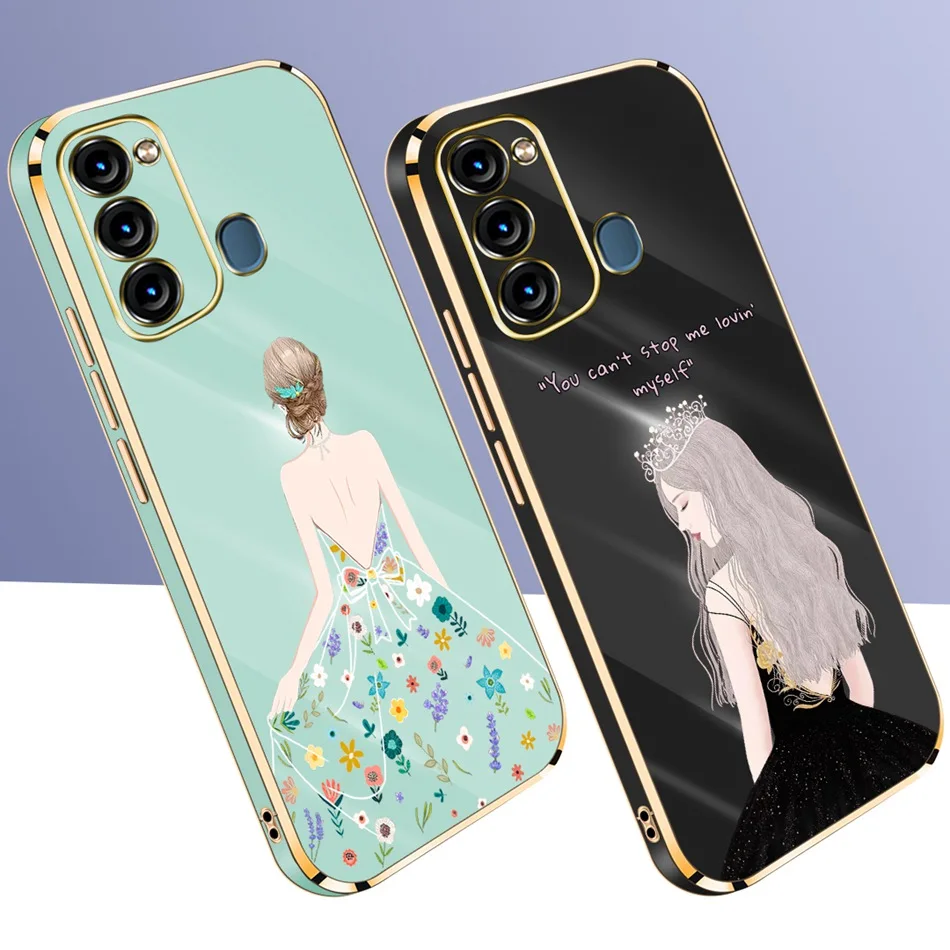 Чехол для Itel Vision 3 чехол S17 элегантный мягкий силиконовый с цветочным рисунком