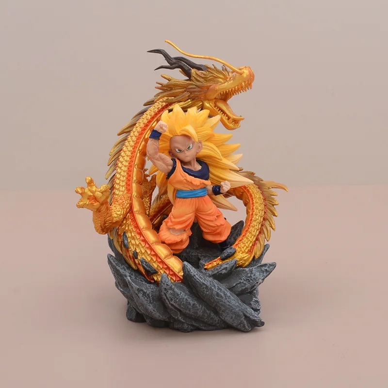 13cm Anime Dragon Ball Z Son Goku Figure Gk Ssj3 Dbz Super Saiyan 3 Son Goku Action Figure Statue Model Toys Kids Gift