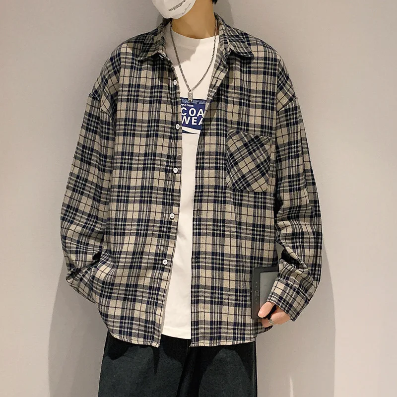 

Men's long-sleeved casual shirt spring and autumn jacket